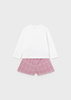 Mayoral Baby 2242-079 Komplet 2-częściowy z bermudami dla dziewczynki Rubor