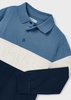 Mayoral Mini 4104-047 Koszulka polo z długim rękawem dla chłopca  Stone blue