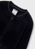 Mayoral Junior 7317-085 Sweter/bluza trykotowa z futerkiem  Negro