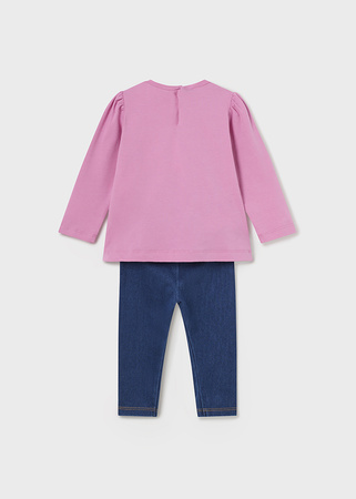 Mayoral Baby 2770-092 Komplet 2-częściowy z leginsami a'la jeansdla dziewczynki Peonia
