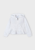 Mayoral Mini 3477-093 Bluza z falbaną z gipiury dla dziewczynki Blanco