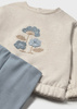 Mayoral Baby 2740-037 Komplet 2-częściowy z leginsami dzwonami Blue bell