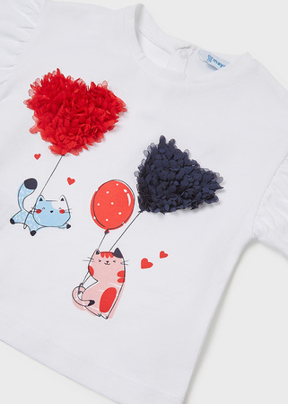 Mayoral Baby 1722-067 Komplet z krótkimi leginsami dla dziewczynki Kotki Czerwony