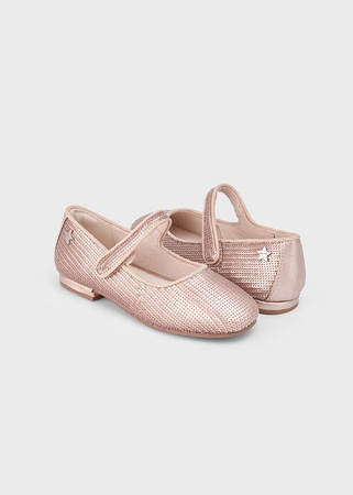 Mayoral 46469-048 Buty balerinki cekinowe Kolor Oro rosa