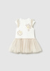 Mayoral Baby 1904-024 Sukienka z tiulem Champagne