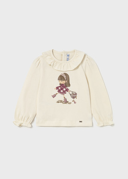 Mayoral Baby 2076-022 Koszulka z długim rękawem z nadrukiem Mac-rosado