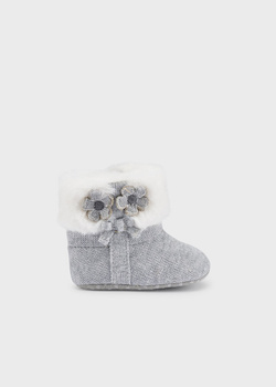 Mayoral Newborn 9567-037 Buty z futerkiem dla noworodka  Fog vig