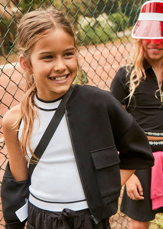 Mayoral Junior 6407-079 Bluza bomber Negro