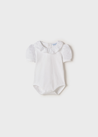 Mayoral Baby 1701-038 Body z krótkim rękawem dla dziewczynki ECOFRIENDS  Blanco