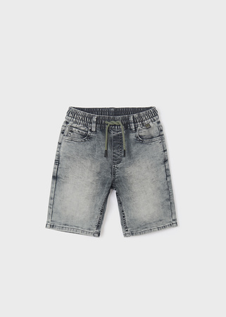 Mayoral Junior 6213-064 Bermudy soft denim ECOFRIENDS dla chłopca szare