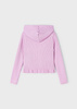 Mayoral Mini 3355-034 Kardigan trykotowy zapinany na suwak dla dziewczynki Kolor malva