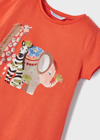 Mayoral Mini 3787-087 Komplet 2-częściowy ECOFRIENDS z leginsami dla dziewczynki Pomarańczowy