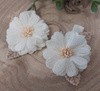 Maade.pl Spinki do włosów Kwiatki - 2 sztuki Kolor ecru