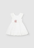 Mayoral Baby 1903-051 Sukienka ceremonia ze wstążką Blanco