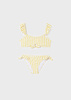 Mayoral Junior 6743-065 Strój kąpielowy/bikini dla dziewczynki w paski Żółty