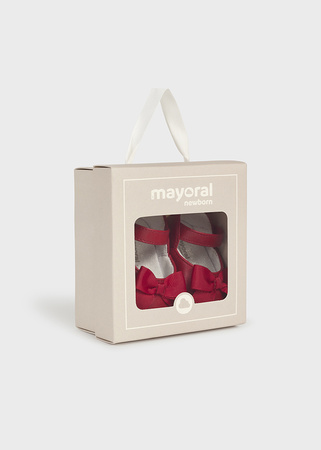Mayoral Newborn 9829-002 Buty balerinki z opaską dla noworodka Guinda