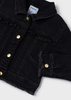 Mayoral Mini 3440-061 Kurtka jeansowa z falbankami dla dziewczynki Kolor czarny