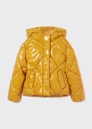 Mayoral Junior 7488-074 Kurtka pikowana w romby dla dziewczynki Bursztynowa