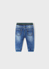 Mayoral Baby 1510-051 Długie spodnie jogger jeansowe dla chłopca Niebieskie