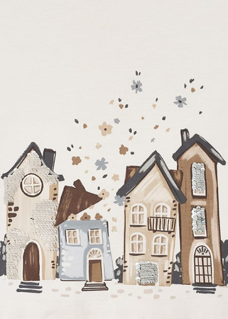 Mayoral Mini 4787-084 Komplet z leginsami dla dziewczynki Cekinowe domki Acero vig