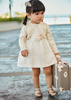 Mayoral baby 1945-010 Sukienka z gipiurą dla dziewczynki Ecru