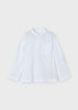 Mayoral Mini 3111-072 Koszulka polo z długim rękawem ze stójką Blanco