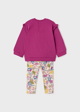 Mayoral Baby 2767-93 Komplet 2-częściowy z leginsami dla dziewczynki ECOFRIENDS Magenta