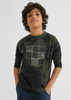 Mayoral Junior 7005-083 Koszulka chłopięca z długim rękawem tie dye zielona