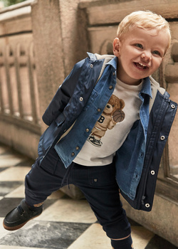 Mayoral Baby 2503-074 Spodnie joigger z serży Azul