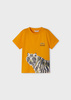 Mayoral Mini 3007-027 Koszulka z krótkim rękawem  z nadrukiem dla chłopca  ECOFRIENDS Mango