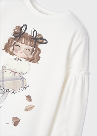 Mayoral Mini 4765-068 Komplet z aksamitnymi leginsami dla dziewczynki, Brąz