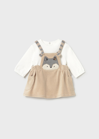 Mayoral Newborn 2802-073 Sukienka ogrodniczka Cereal