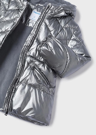 Mayoral Mini 4491-057 Kurtka zimowa metaliczna dla dziewczynki ECOFRIENDS Kolor sombra
