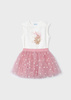 Mayoral Mini 3950-063 Komplet 2-częściowy ze spódniczką tiul dla dziewczynki Różowy