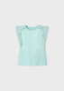 Mayoral Mini 3061-070 Koszulka bez rękawów z koronką ECOFRIENDS Miętowa