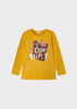 Mayoral Mini 4015-060 Koszulka z długim rękawem dla dziewczynki ECOFRIENDS  Mostaza