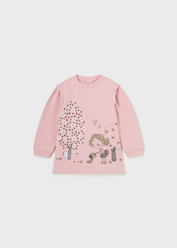 Mayoral Baby 2992-057 Sukienka z nadrukiem dla dziewczynki Rosado