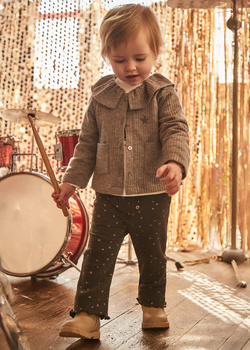 Mayoral Baby 2735-084 Spodnie prążek dzwony Plomo vig