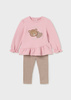 Mayoral Baby 2771-011 Komplet 2-częściowy z leginsami dla dziewczynki Rosado