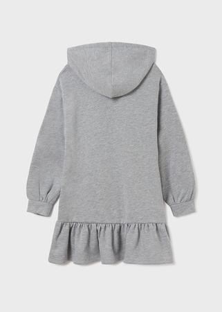 Mayoral Junior 7339-019 Sukienka z dzianiny dla dziewczynki z aplikacją ECOFRIENDS szara