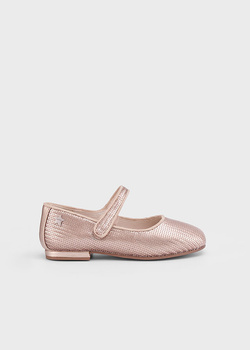 Mayoral 46469-048 Buty balerinki cekinowe Kolor Oro rosa