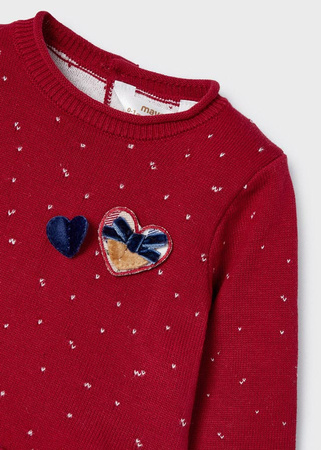 Mayoral Newborn 2817-022 Komplet 3-częściowy ze spódnicą i rajstopami Czerwony