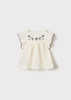 Mayoral Baby 1186-003 Bluzka z haftem dla dziewczynki Ecru