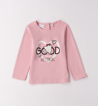 Sarabanda 0F200/00 Koszulka z długim rękawem z dżetami Róż