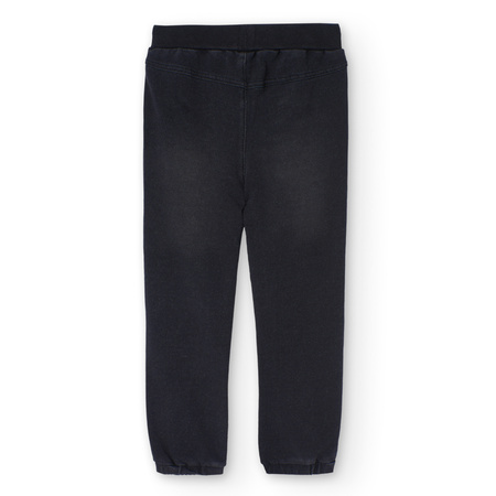 Boboli 590644 BLACK Długie spodnie dresowe a'la jeans chłopięce