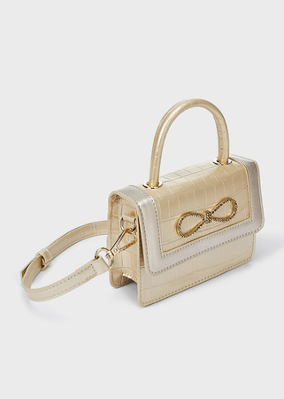 Mayoral 10492-015 Torebka z ozdobną kokardką dla dziewczynki Złota