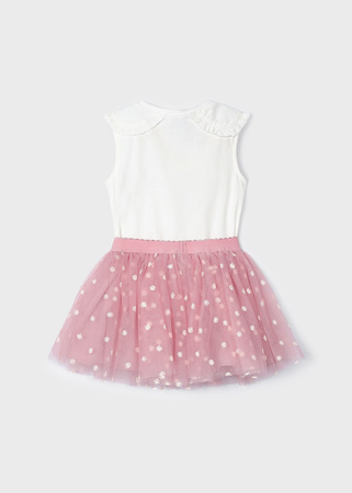 Mayoral Mini 3950-063 Komplet 2-częściowy ze spódniczką tiul dla dziewczynki Różowy