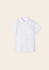 Mayoral Mini 3159-083 Koszula z krótkim rękawem z kołnierzykiem dla chłopca Biała