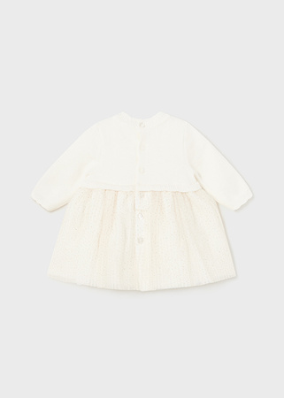 Mayoral Newborn 2858-049 Sukienka wizytowa łączona Crudo