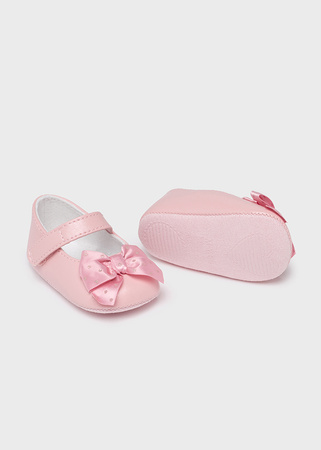 Mayoral Newborn 9633-087 Buty balerinki z opaską dla noworodka Różowe
